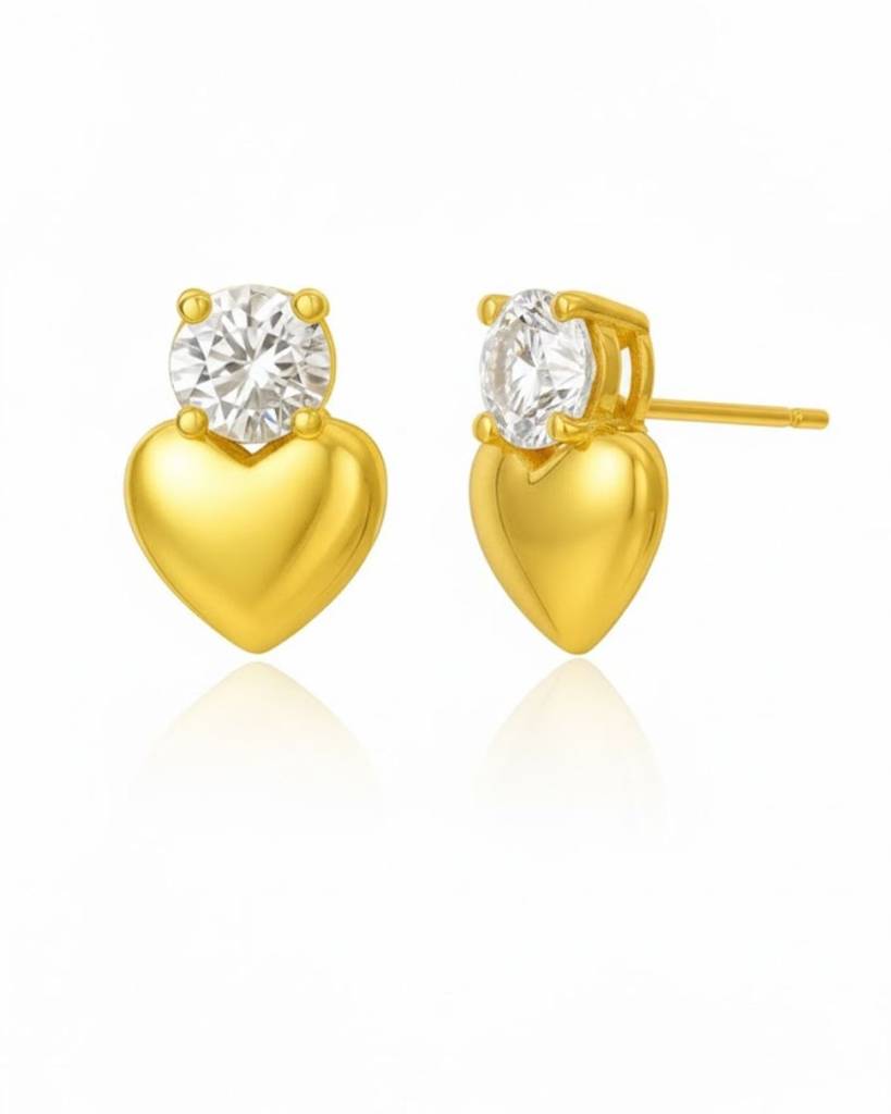 Sweet Heart Diamond Studs : CJLX205737501AZ
