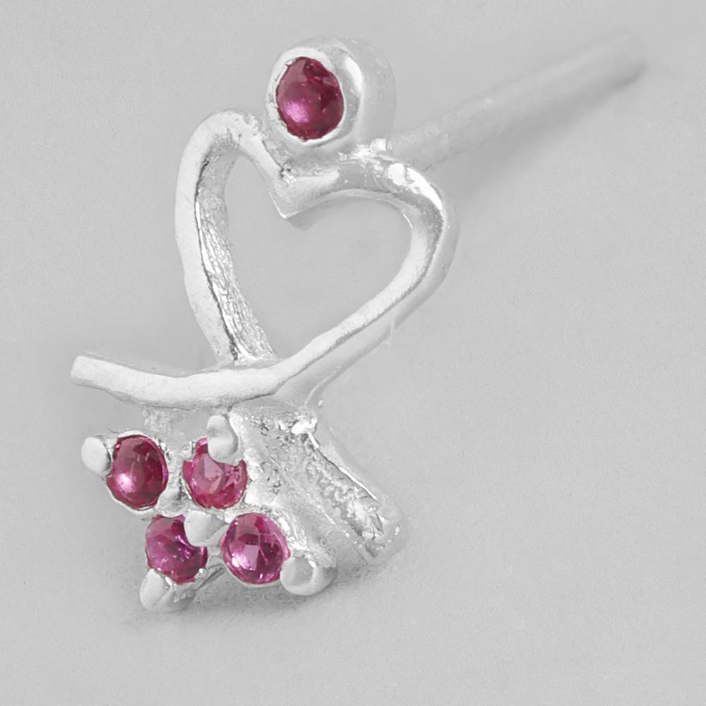 Silver 92.5 Pink Earring : Silver 92.5 Pink Earring : Silver 92.5 Pink Earring : Z125SG002N065