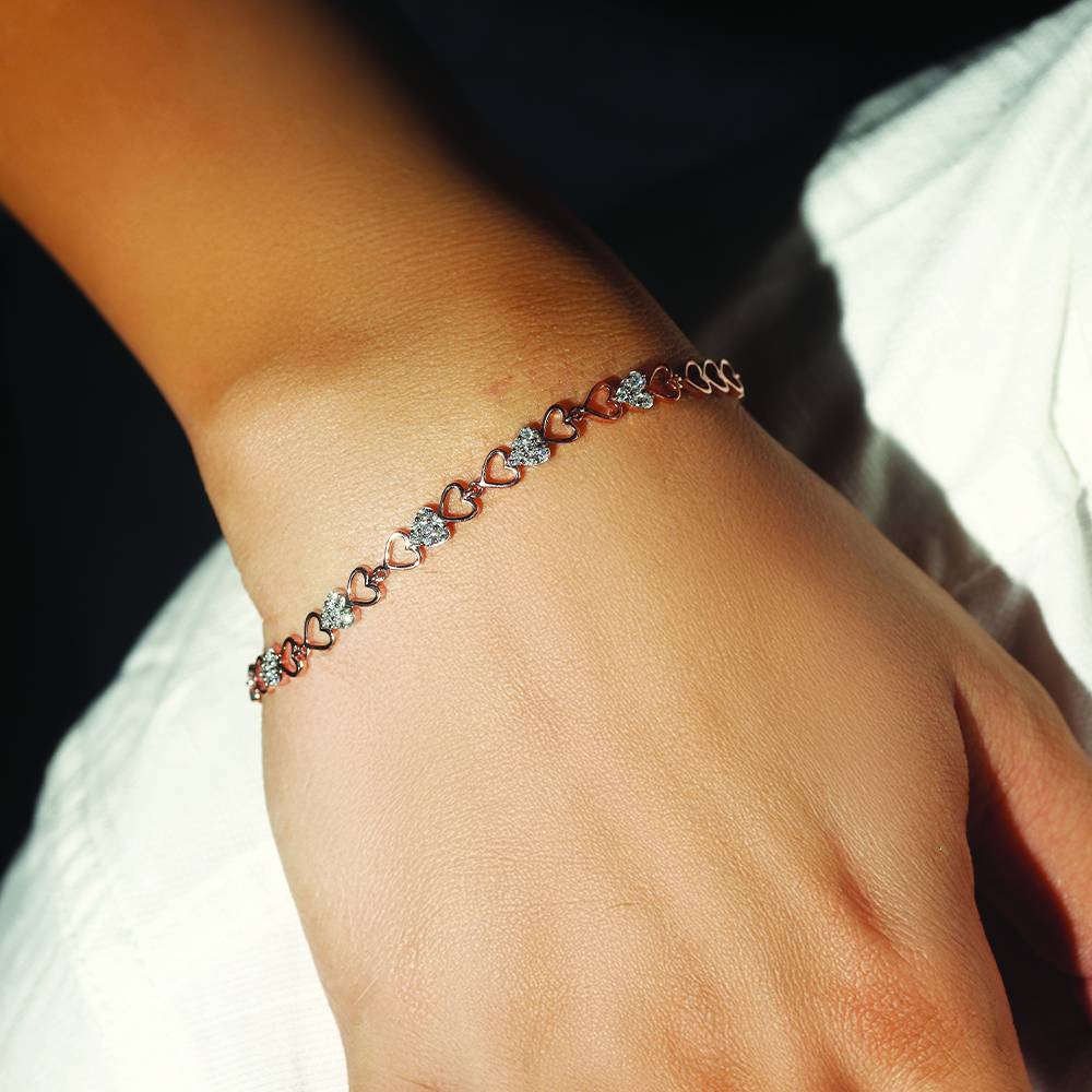 Heartstring - Lab Diamond Tennis Bracelet : LLBR0116