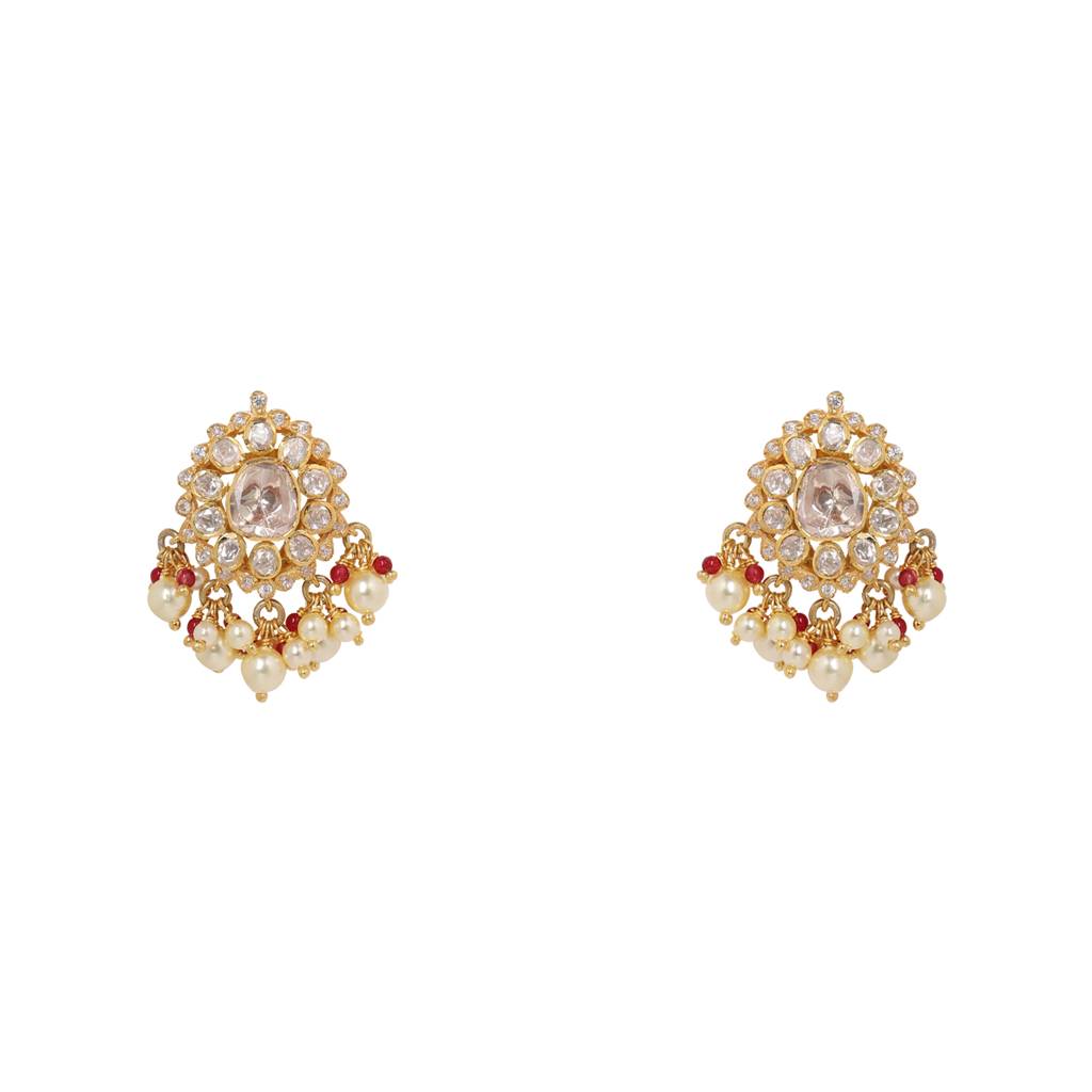 Moissanite Polki Necklace Set 11 : PJ136