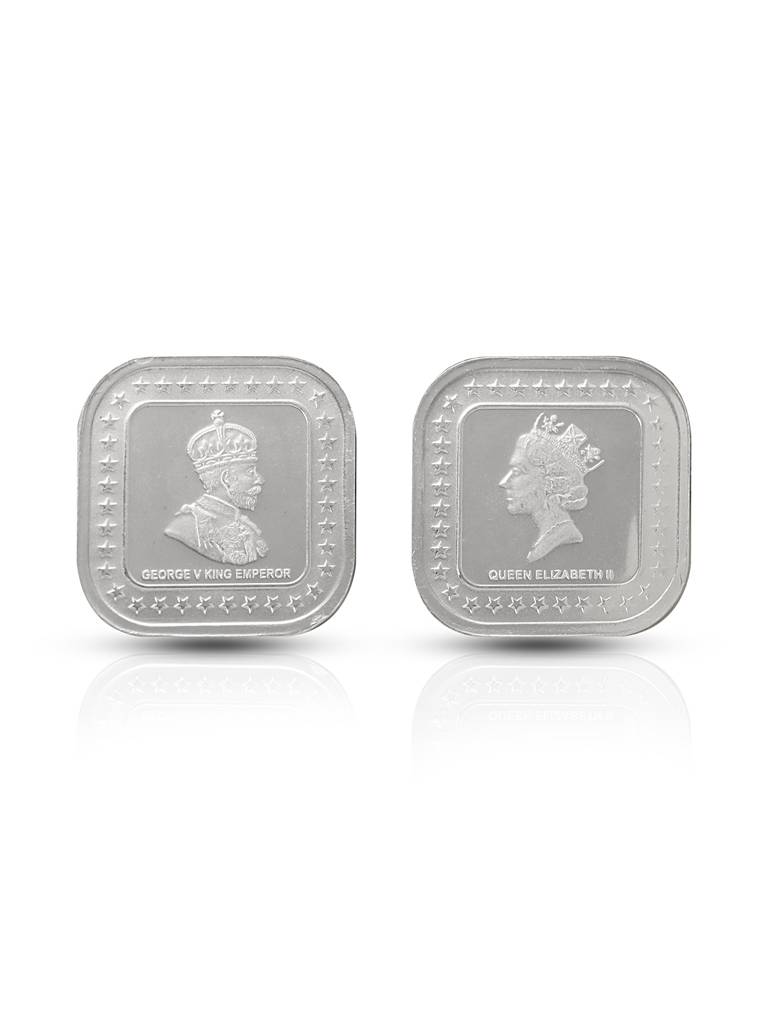 Queen Victoria Emperor George 20 Gram 999 Square Silver Coin : SJSC5024