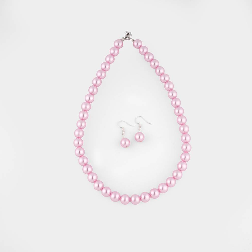 Wild Orchid Pearls Necklace Set : PRMBS09