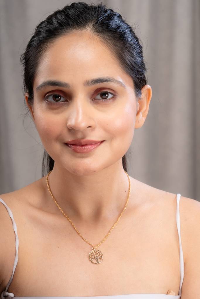 Anti-Tarnish 22Kt Gold-Plated Bodhi Tree Pendant Necklace : P03533