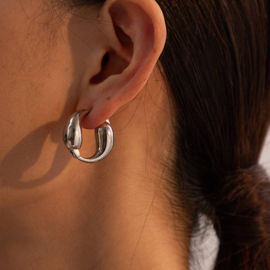 18K Plated Waterproof Antitarnish Yin-Yan Earring : AMG0624E524S