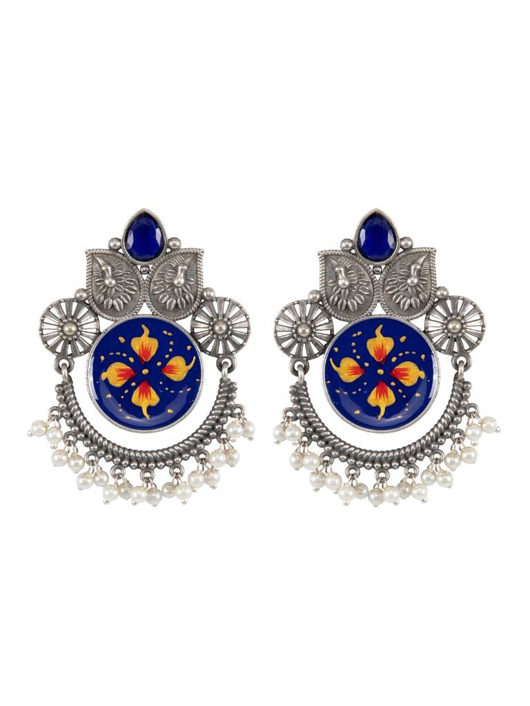 Indigo Blossom Artisan Chanbali : HSPKEAR1671