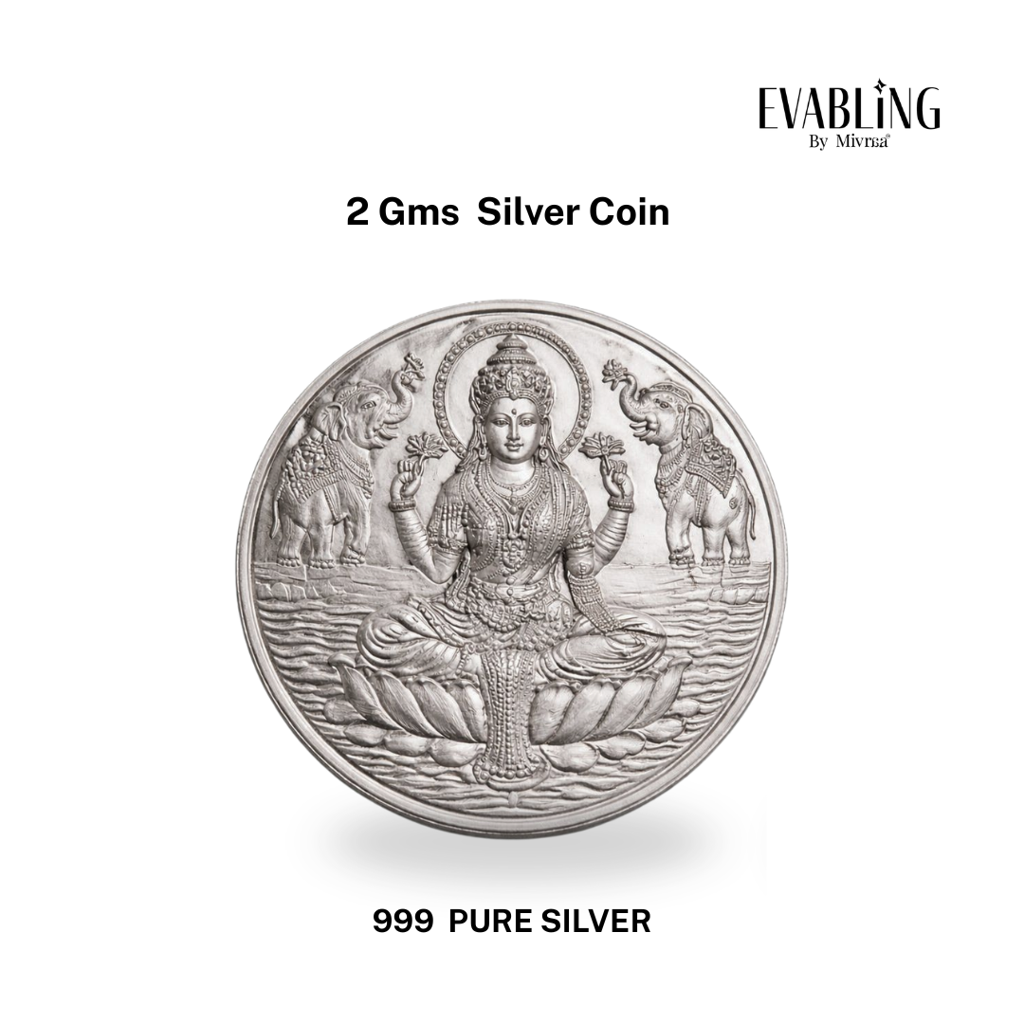 2 Gms Lakshmi 999 Pure Silver Coin : SCL-2