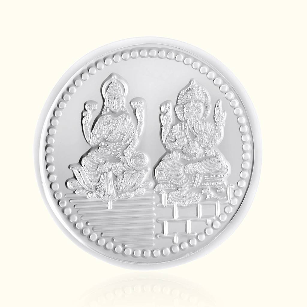 5 Gram 999 Lord Ganesh & Goddess Lakshmi Pure Silver Coin : 04-SSCL