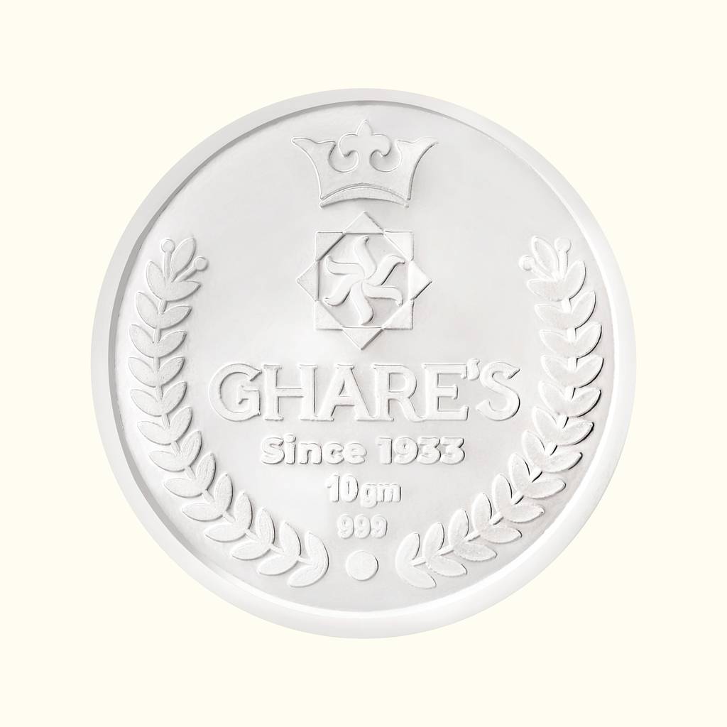 10 Gram 999 Goddess Lakshmi Pure Silver Coin : 5-SSCX