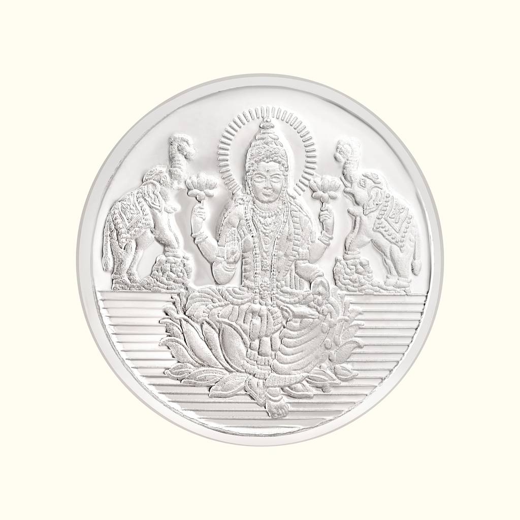 10 Gram 999 Goddess Lakshmi Pure Silver Coin : 5-SSCX