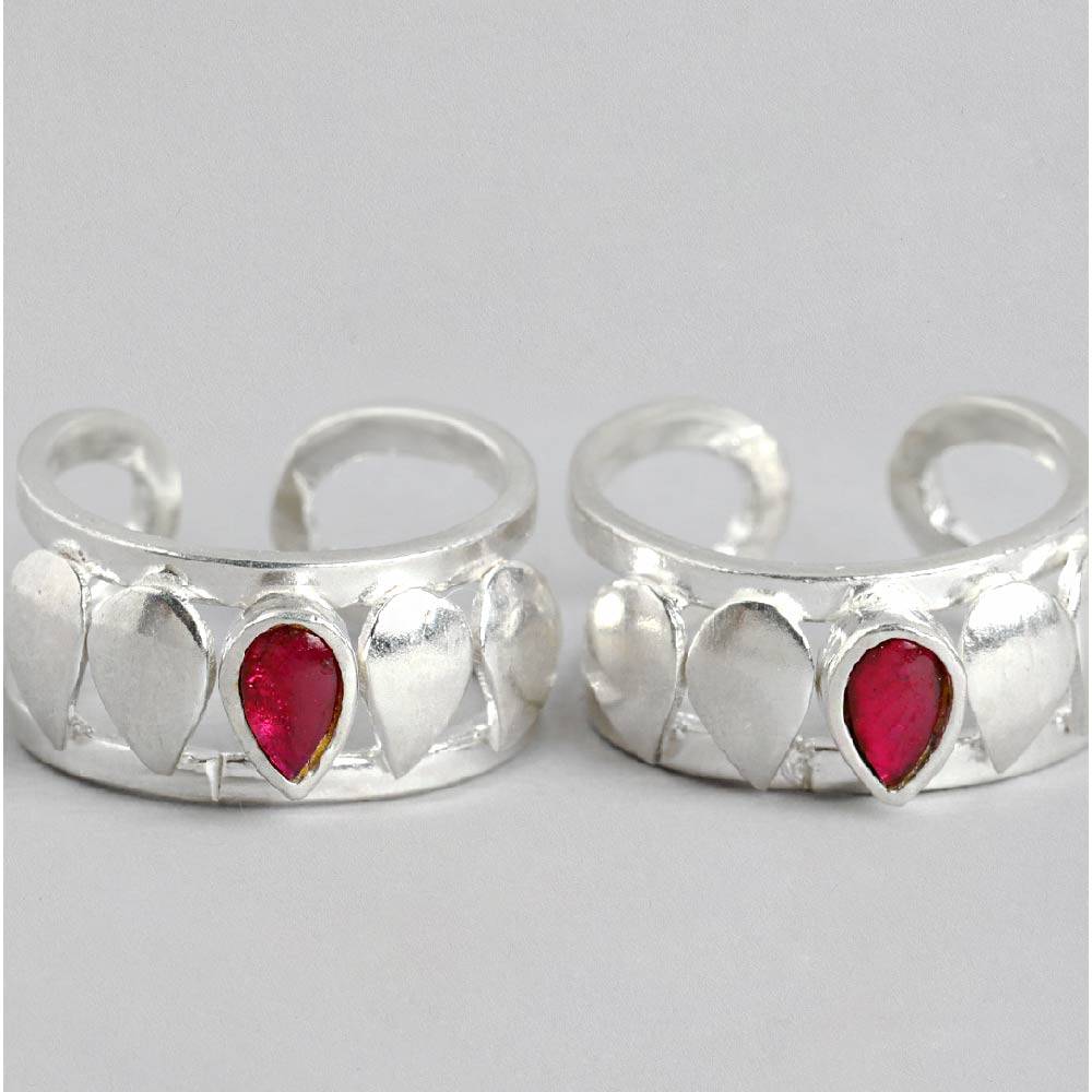Silver 92.5 Pink Toe Ring : Silver 92.5 Pink Toe Ring : Silver 92.5 Pink Toe Ring : Silver 92.5 Pink Toe Ring : U080SO04