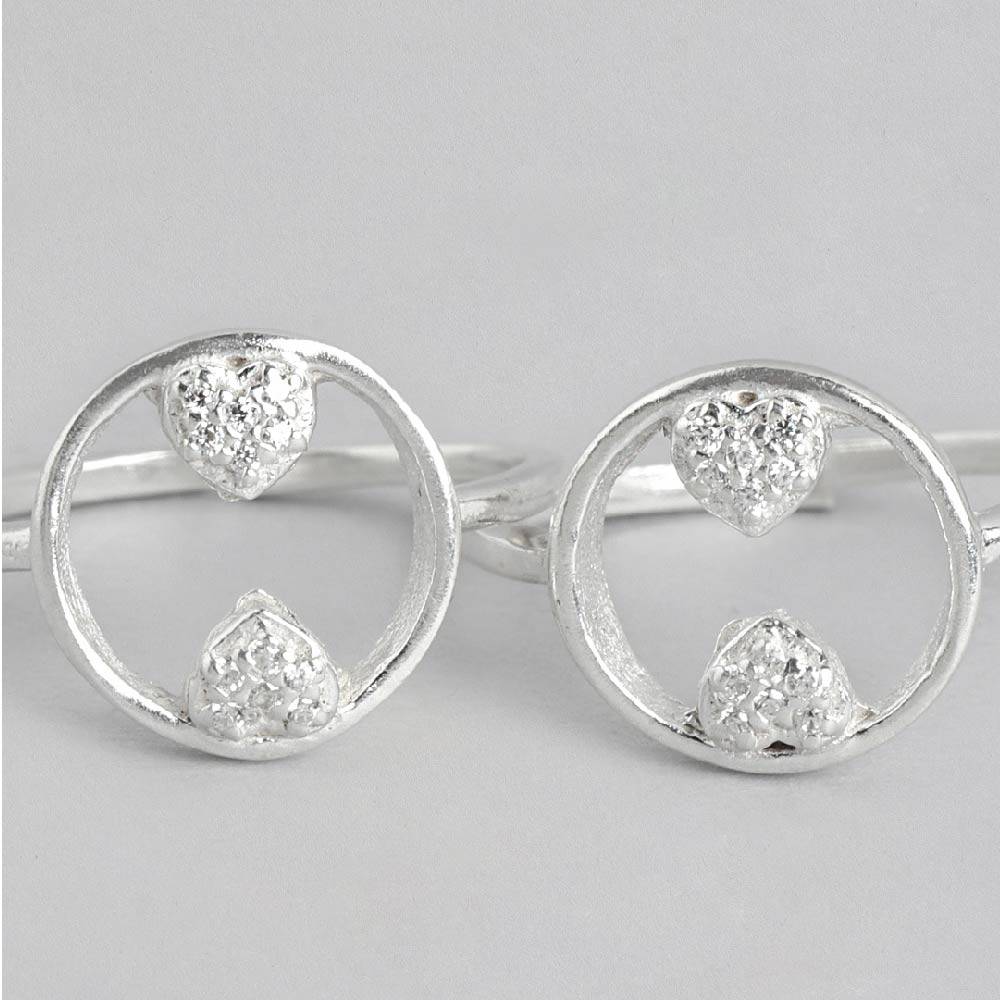 Silver 92.5 Zircon Toe Ring : Silver 92.5 Zircon Toe Ring : Silver 92.5 Zircon Toe Ring : Z125SG002N066