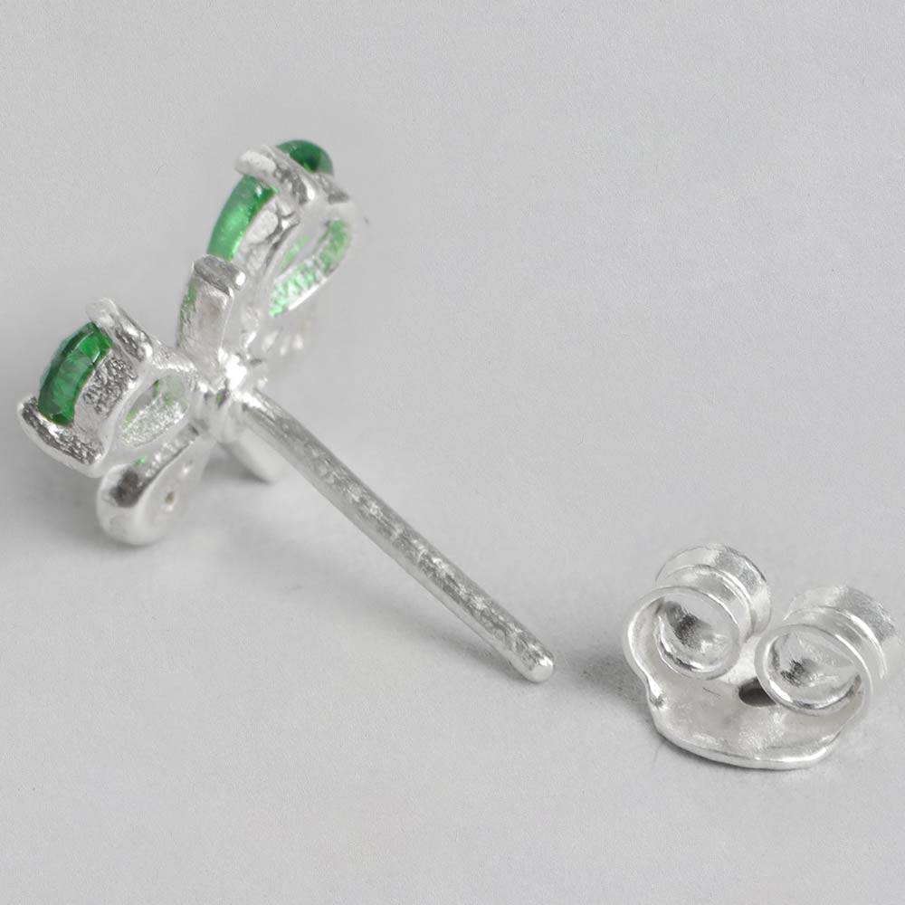 Silver 92.5 Green Studs : Silver 92.5 Green Studs : Silver 92.5 Green Studs : Z125SG002N043