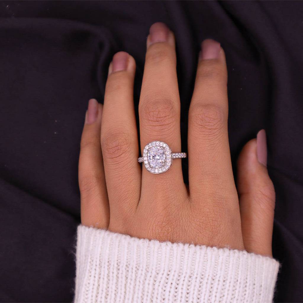 Classic Silver Solitaire Adjustable Ring : RG016