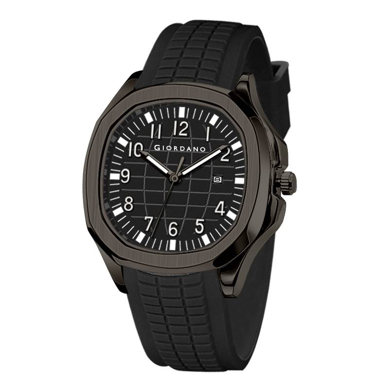 Giordano Precision And Comfort Analog Watch For Men With Textured Dial & Trendy Silicone Band - Gz-50118 : GZ-50118-01