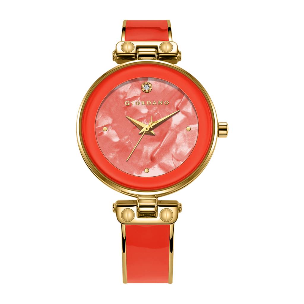 Giordano Designer Analog Watch For Women Â Glossy Round Dial & Bracelet Style Stainless Steel Strap-Gz-60099 : GZ-60099-55