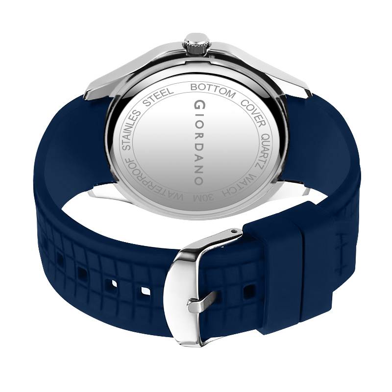 Giordano Precision And Comfort Analog Watch For Men With Textured Dial & Trendy Silicone Band - Gz-50118 : GZ-50118-03