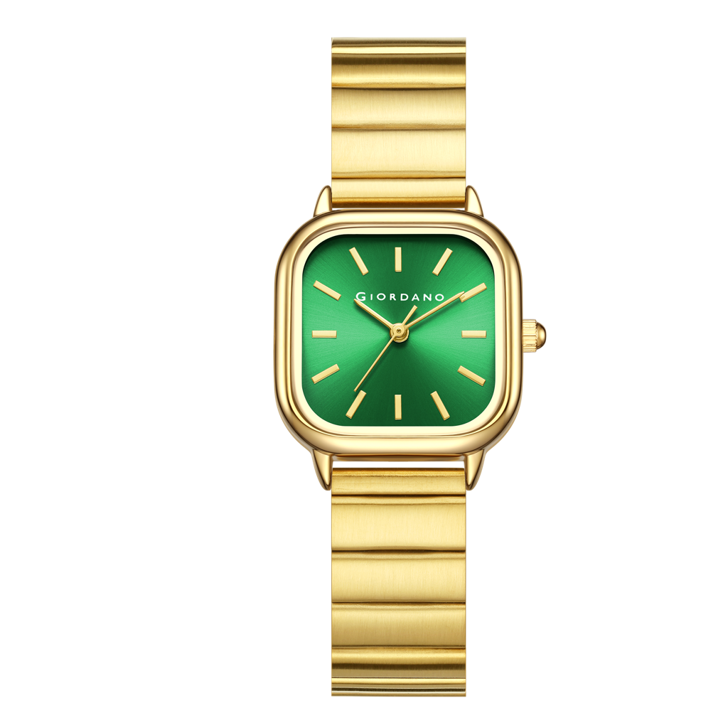 Giordano Classic Square Watch For Women Â Polished Stainless Steel Strap, Minimalist Compact Design-Gz-60098 : GZ-60098-44
