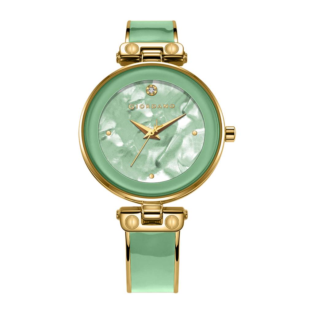 Giordano Designer Analog Watch For Women Â Glossy Round Dial & Bracelet Style Stainless Steel Strap-Gz-60099 : GZ-60099-66