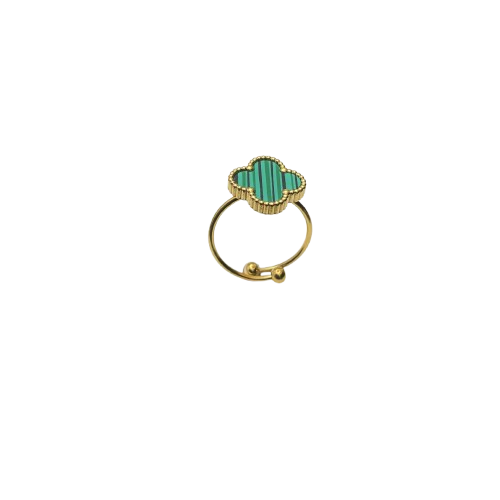 Emerald Clover Ring : EmeraldCloverRing-LT-RG-SG-07