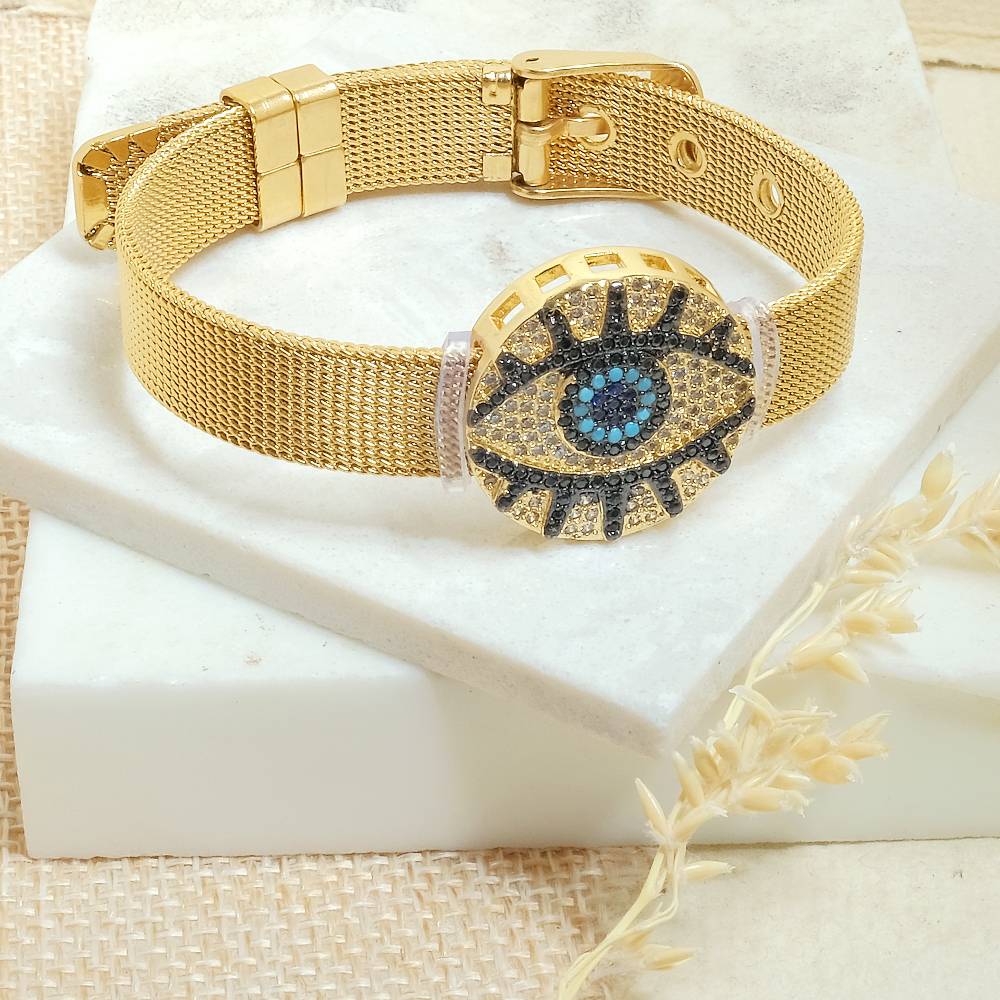 Round Evil Eye Watch Belt : WB6A