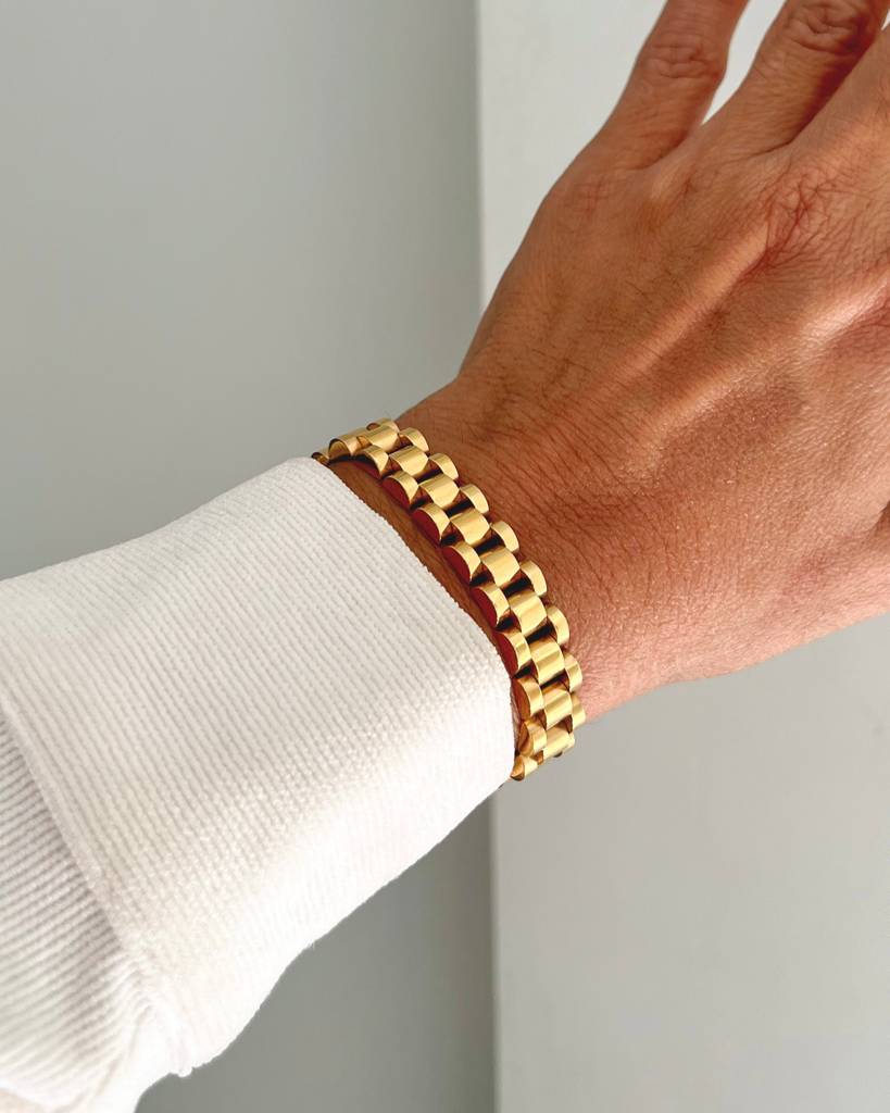 18K Gold Plated Watch Strap Bracelet : B50A