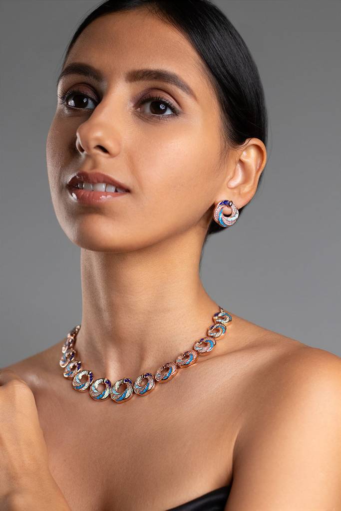 Sphinx Blue Necklace Set : 202511061