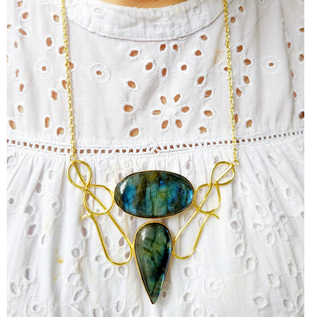 Designer Labradorite Stone Necklace : NL004