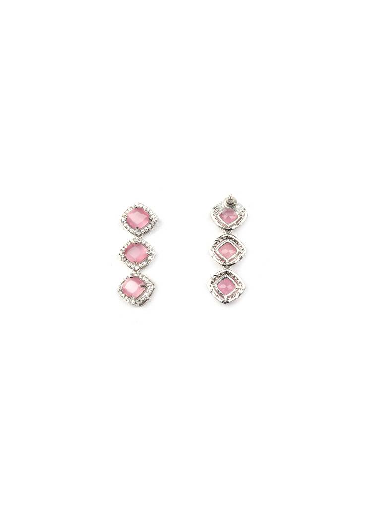 Â Eternal Sparkle:  Ad Sleek Necklace Set : AD132PINK