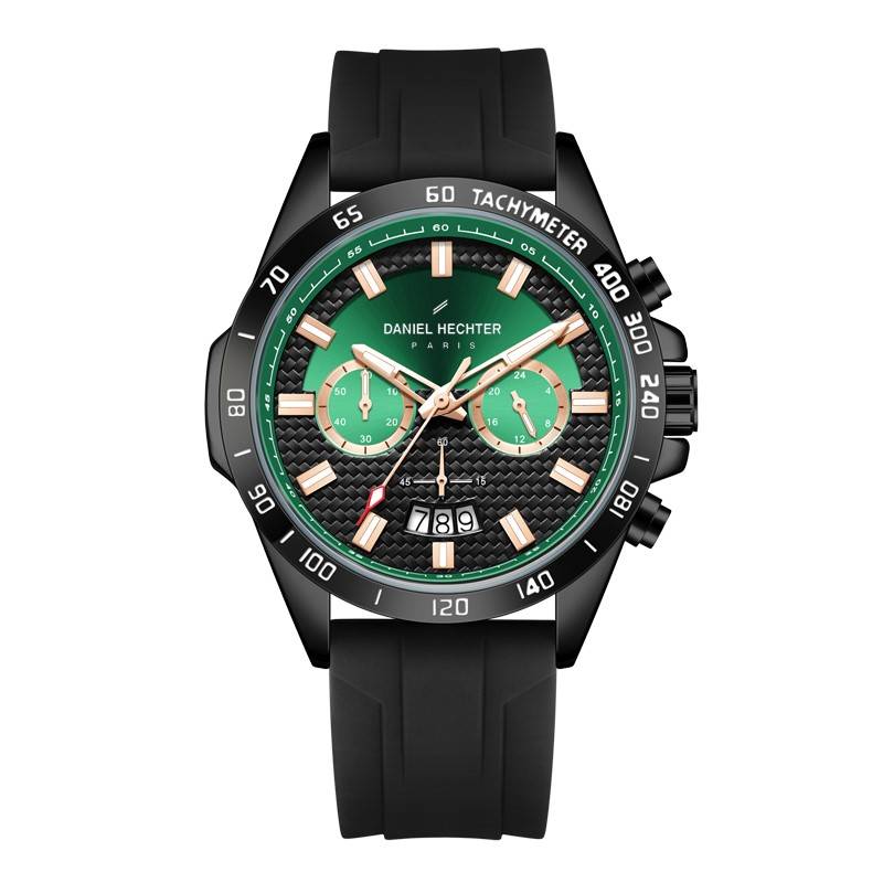 Daniel Hechter Paris Pantheon Collection Pantheon Collection Unique Multifunctional Watch For Men With Textured R : DHM1010-02