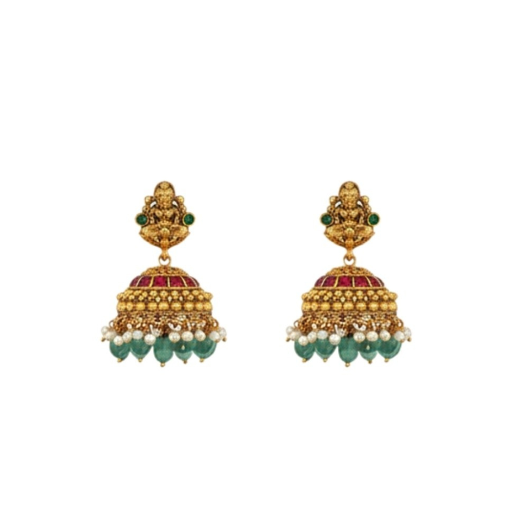 Ahana Choker Necklace Set  – 1 Gram Gold Plated Temple Collar : K-1211