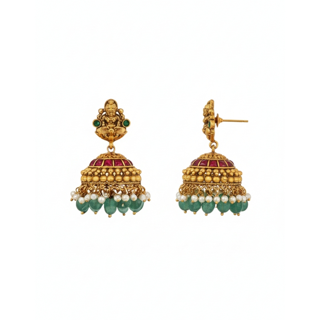Ahana Choker Necklace Set  – 1 Gram Gold Plated Temple Collar : K-1211