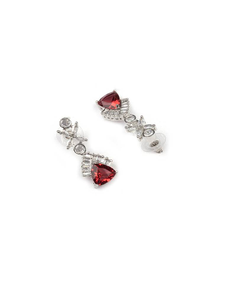 Cz Ad Necklace Set For Glamorous Lookâ : AD127RED
