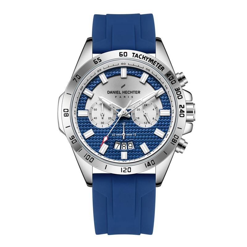 Daniel Hechter Paris Pantheon Collection Pantheon Collection Unique Multifunctional Watch For Men With Textured R : DHM1010-03