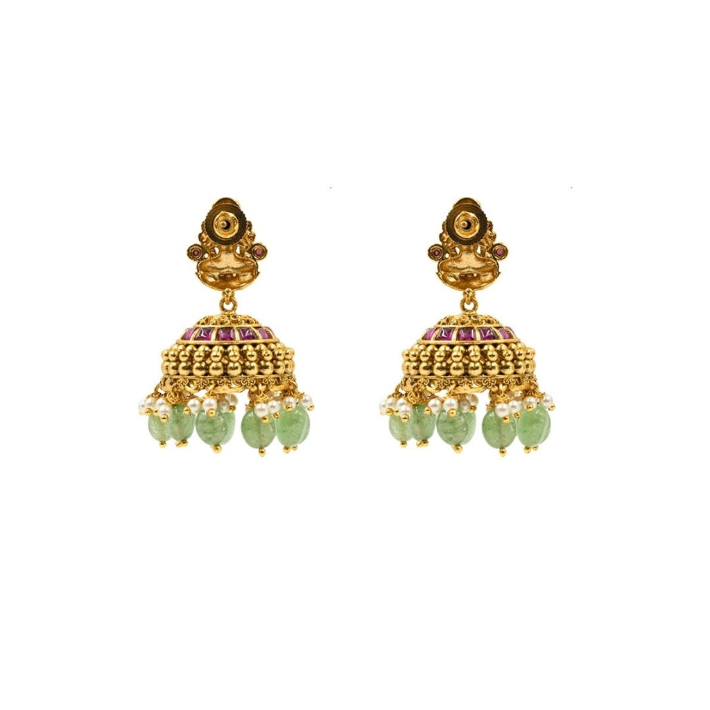 Ahana Choker Necklace Set  – 1 Gram Gold Plated Temple Collar : K-1211