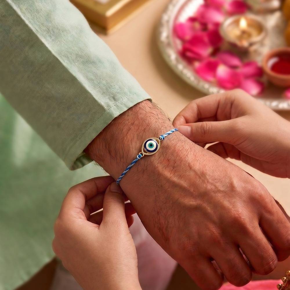 Evil Eye Guardian 925 Sterling Silver Rakhi : 1013385