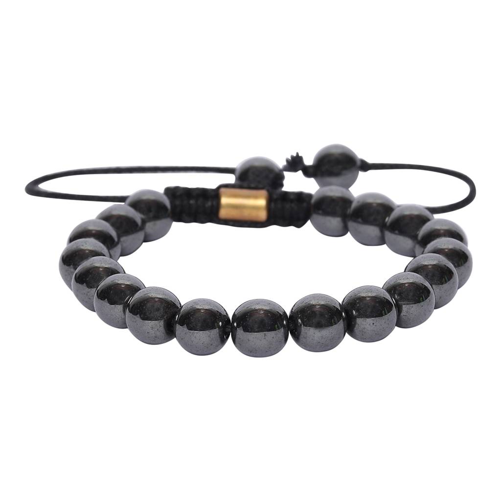 Real Hematite Healing Gemstone Bracelet : HEMATITE-BRACELET