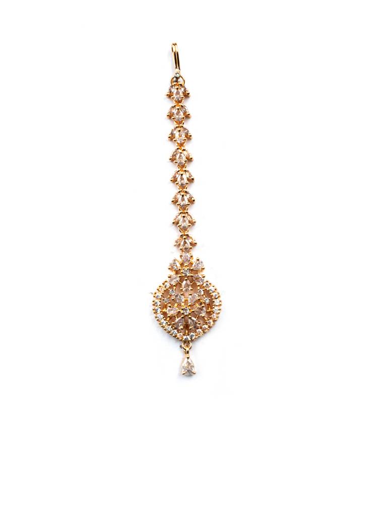 Ad & Cz Maangtikka Â Perfect For Weddings & Parties : ADMT01RG