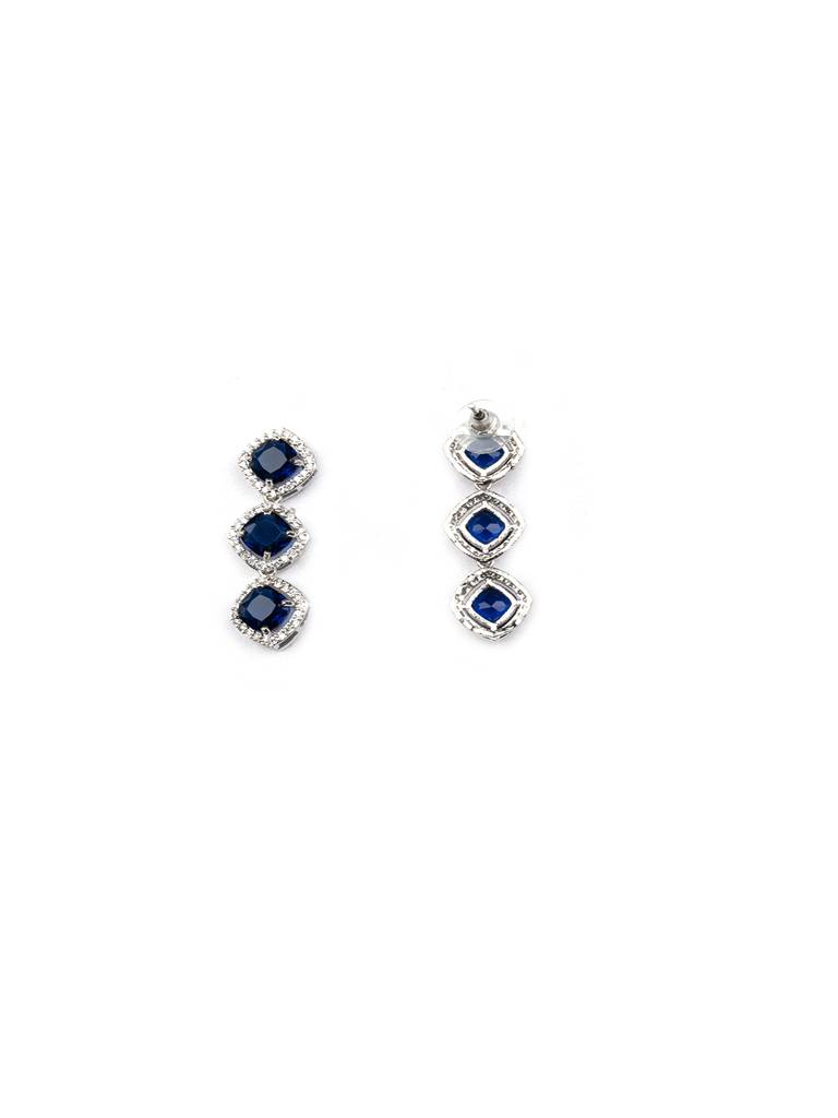 Â Eternal Sparkle:  Ad Sleek Necklace Set : AD132BLUE