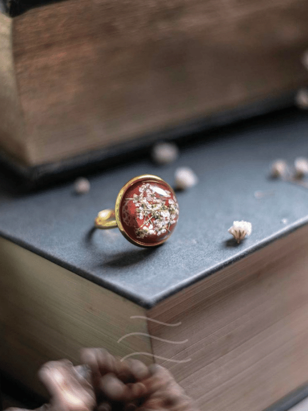 Red Flame Flower Ring Unisex : LA-RFMFR-01