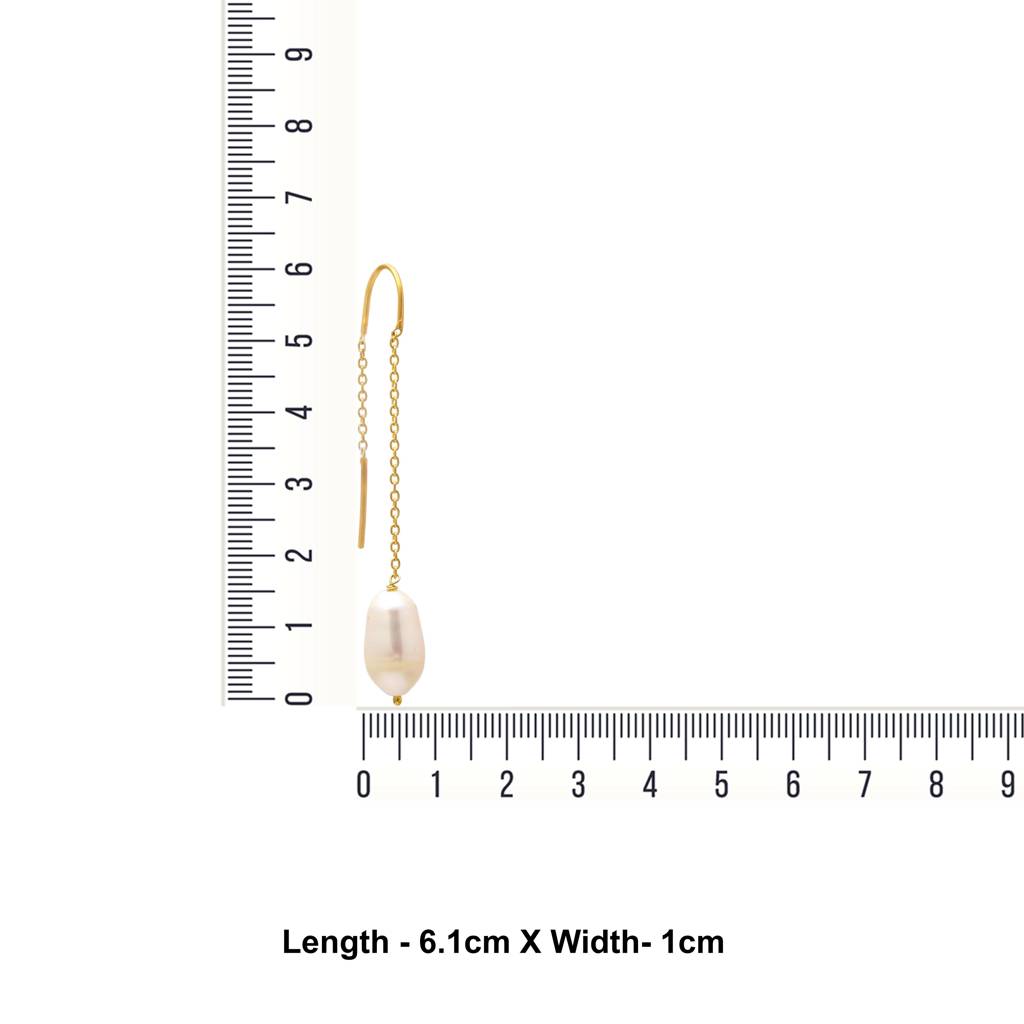 Dangling Minimalist Pearl Earring : 3386
