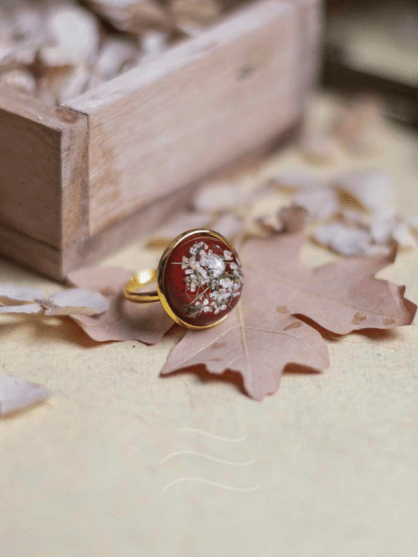 Red Flame Flower Ring Unisex : LA-RFMFR-01