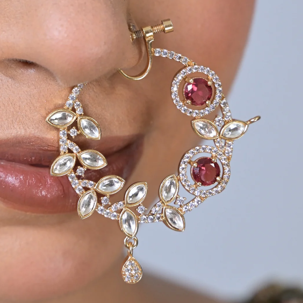Ruhani Diamond Circle Silver Nosering : NR0007