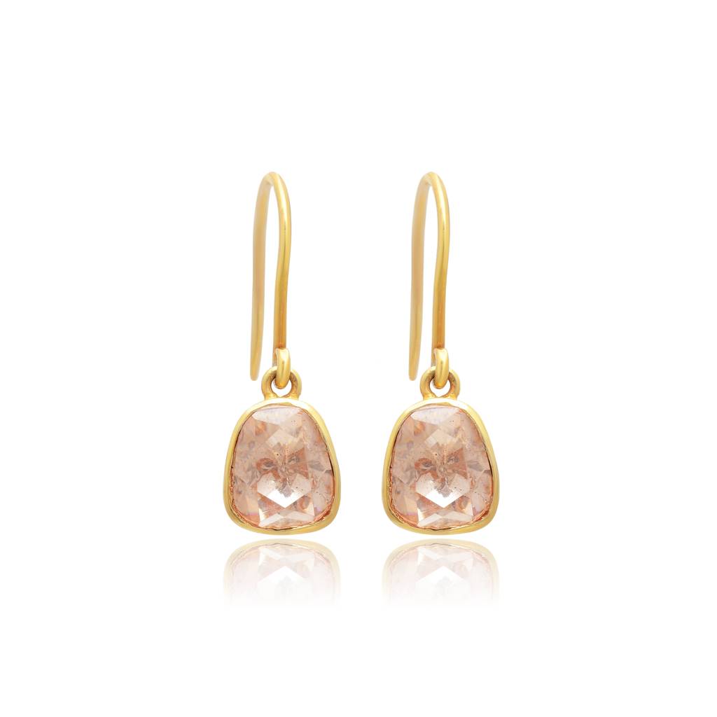 Hoop Minimalist Moissanite Polki Earring : 3461