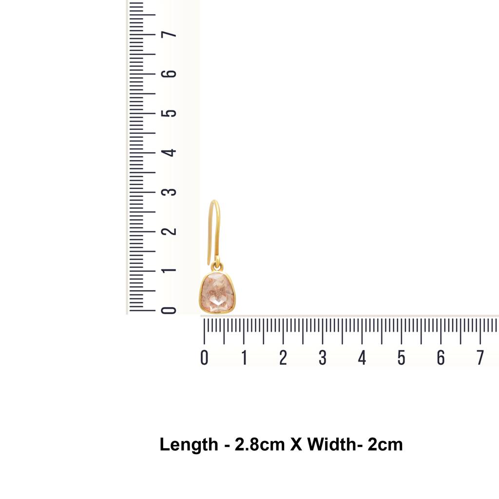 Hoop Minimalist Moissanite Polki Earring : 3461