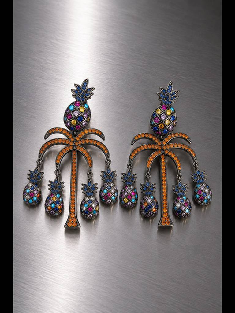 Bromeliad Nebula Earring : BromeliadNebulaEarring