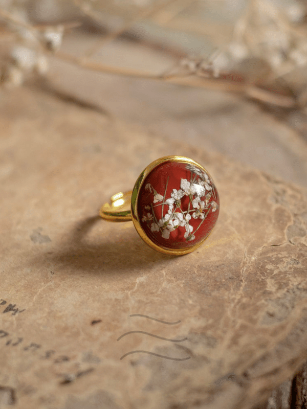 Red Flame Flower Ring Unisex : LA-RFMFR-01