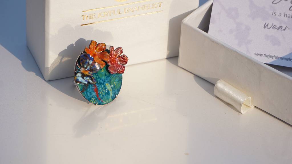 Garden Pond Enamel Ring : TJE50001R