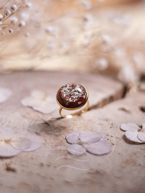 Red Flame Flower Ring Unisex : LA-RFMFR-01