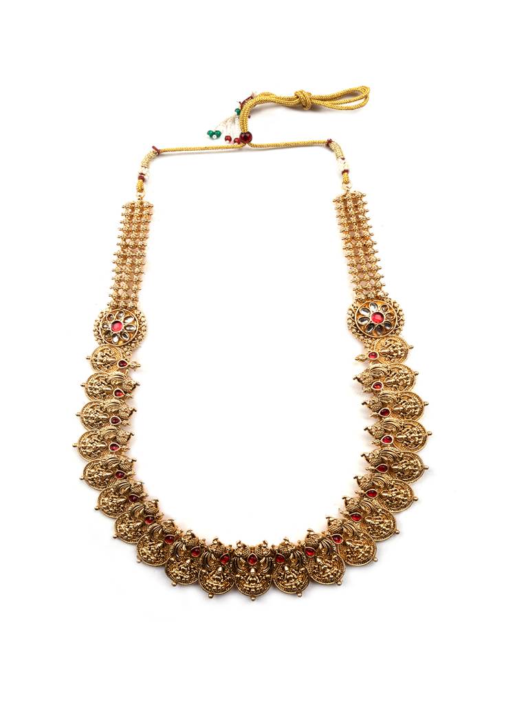 Kemp And Ruby Laxmi Coin Haram Set : SATJS297RED