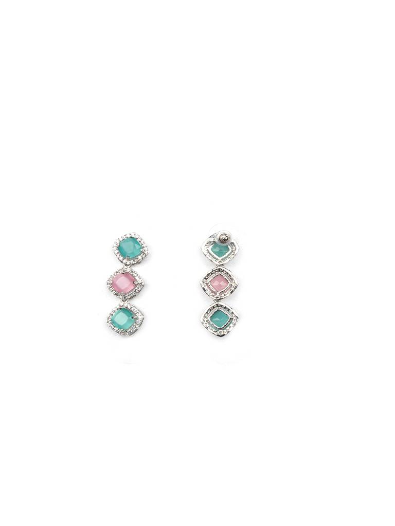 Â Eternal Sparkle:  Ad Sleek Necklace Set : AD132MULTI